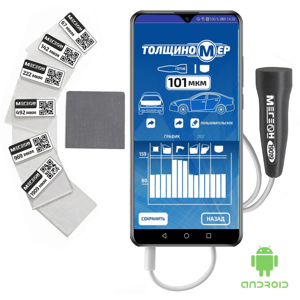 Толщиномер лакокрасочного покрытия МЕГЕОН 19019 купить по низкой цене | МАКСПРОФИТ