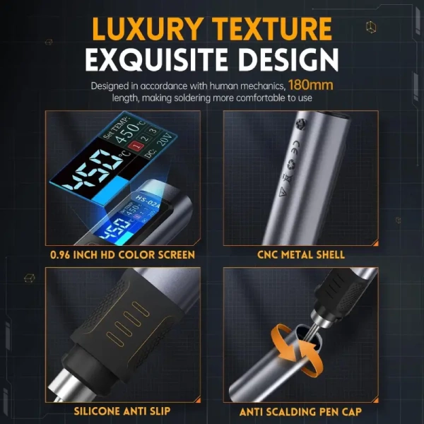 Интеллектуальный паяльник FNIRSI HS-02A-blue купить по низкой цене | МАКСПРОФИТ