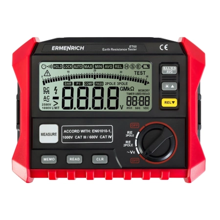 Тестер заземления Ermenrich Ping ET60, черный купить по низкой цене | МАКСПРОФИТ